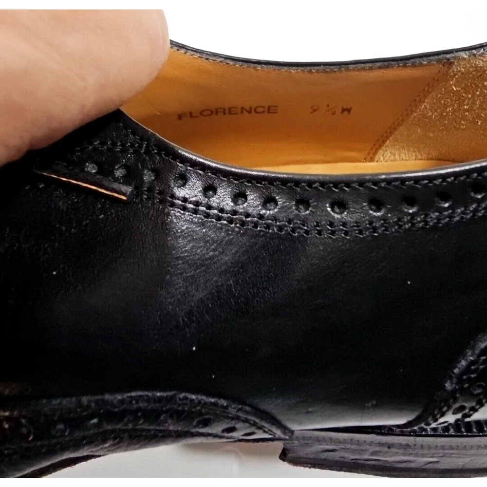 Mezlan ~Men’s Size 9.5W~ Black Oxfords Leather Dress Shoes Florence.